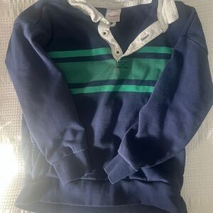 Hanna Andersson Navy and Green Polo Rugby Shirt